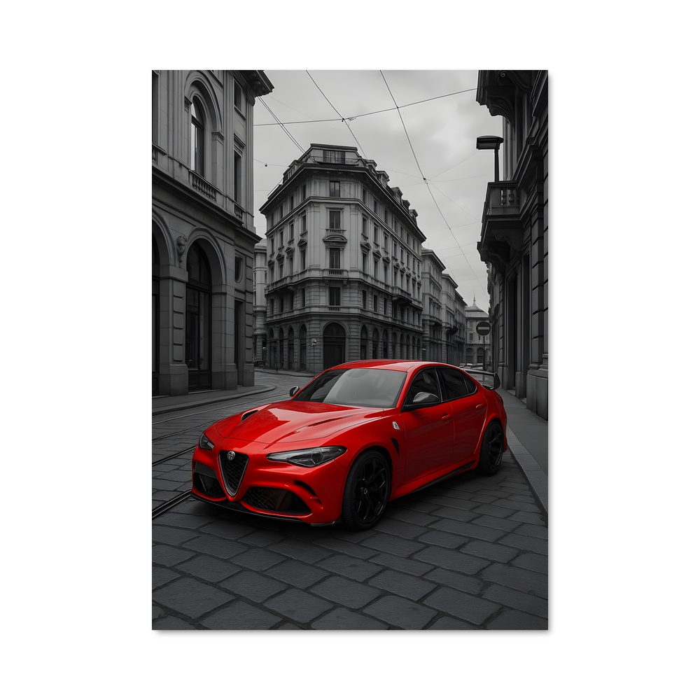 Poster Giulia quadrifoglio
